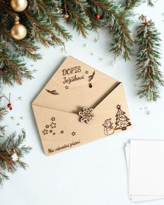 Kouzlo Vánoc začíná u přání… 🎅 Naše dřevěná obálka pro dopis Ježíškovi uchová všechna dětská přání i tajná přáníčka z...
